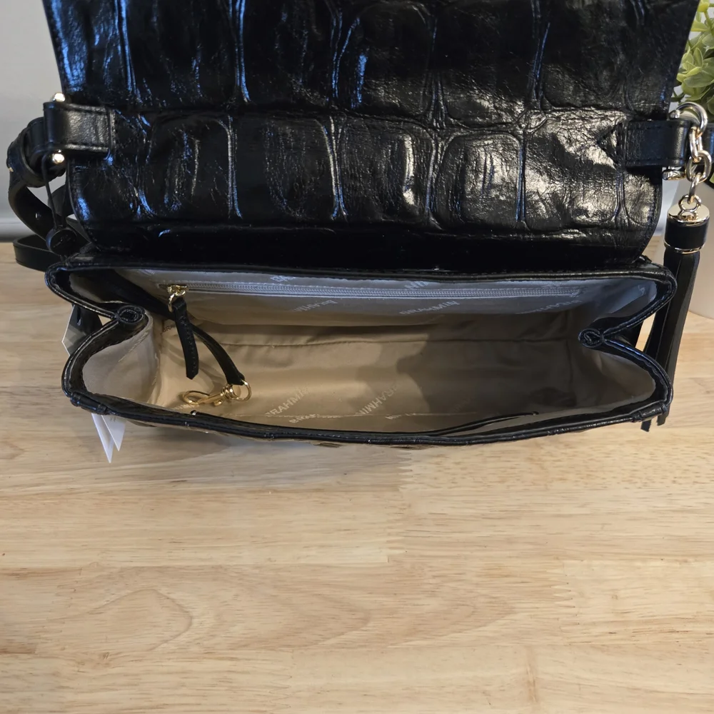 Brahmin Jenah Shoulder Bag – Black Castle View - Picture 7 of 7